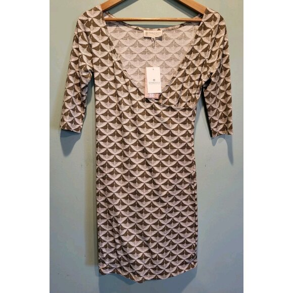 Synergy Dresses & Skirts - New Synergy Aislen Bird Organic Cotton 3/4 Sleeve Stretch Pencil Dress Sz XS